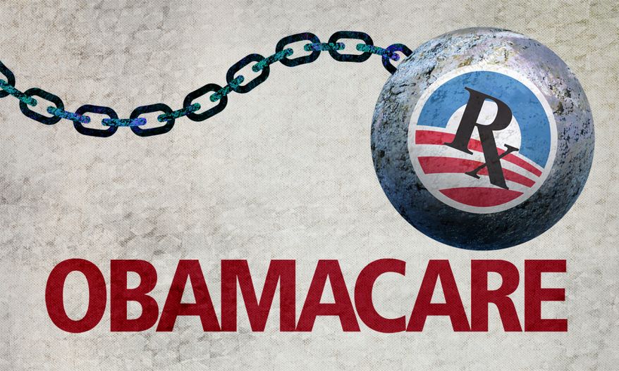 Obamacare Chain Logo Illustration by Greg Groesch/The Washington Times