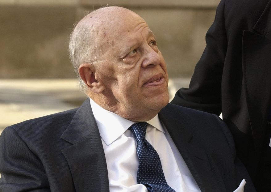 This May 31, 2006 photo shows former Cook County Sheriff Richard J. Elrod in Chicago. Elrod died Saturday, April 19, 2014, of liver cancer and cirrhosis at age 80. Elrod served four consecutive terms as sheriff between 1970 and 1986 and was a Cook County Circuit Court judge from 1988 until his death. (AP Photo/Sun-Times Media) MANDATORY CREDIT, MAGS OUT, NO SALES