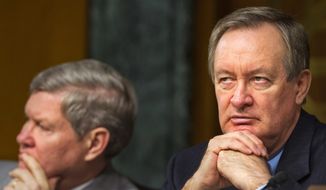 Senate Banking Committee Chairman Mike Crapo, Idaho Republican and sponsor of the measure that President Trump will sign into law, said the moment was &quot;years in the making.&quot; (ASSOCIATED PRESS)