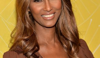 Model Iman attends Variety&#39;s &amp;quot;Power of Women: New York&amp;quot; luncheon at Cipriani Midtown on Friday, April 25, 2014 in New York. (Photo by Evan Agostini/Invision/AP)