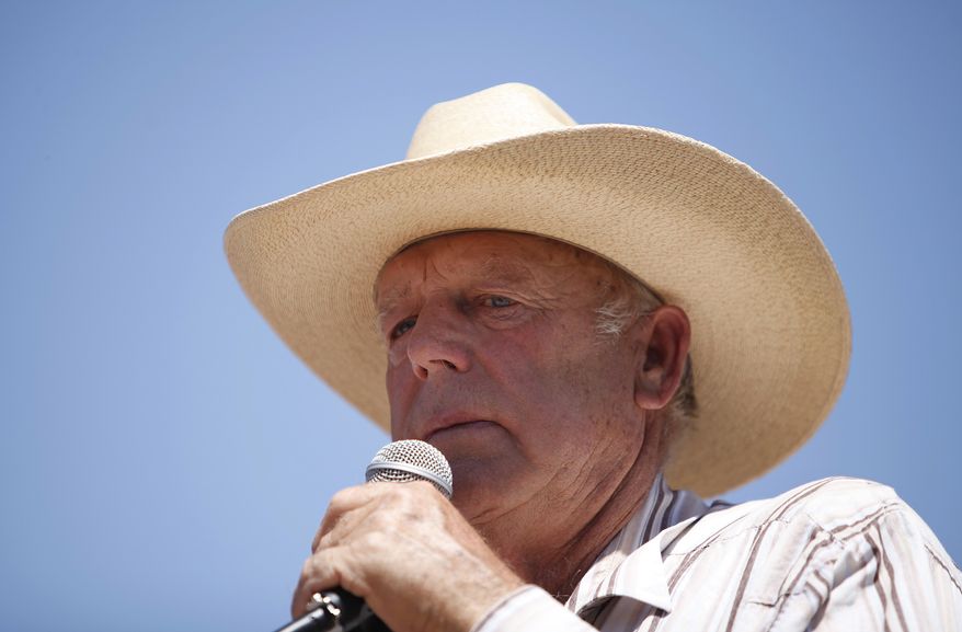 Rancher Cliven Bundy speaks at a news conference near Bunkerville, Nev., Thursday, April 24, 2014. Bundy, a Nevada rancher who became a conservative folk hero for standing up to the government in a fight over grazing rights, lost some of his staunch defenders Thursday after wondering aloud whether blacks might have had it better under slavery. (AP Photo/Las Vegas Review-Journal, John Locher)