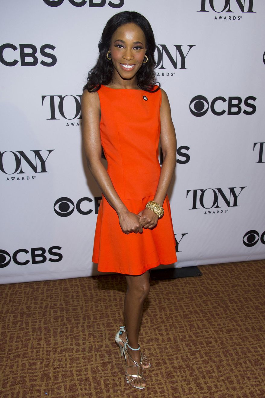 FILE - In this May 1, 2013 file photo, Valisia LeKae attends the 2013 Tony Awards Meet the Nominess press reception in New York. On a day that Broadway was celebrating at the Tony Awards nominations, there was another, bigger reason to cheer: One of their own was cancer-free. LeKae, a budding Broadway star who earned a Tony nomination playing Diana Ross in the hit show "Motown the Musical," took to Twitter on Tuesday, April 29, 2014, to say that she has beaten ovarian cancer. (Photo by Charles Sykes/Invision/AP, file)