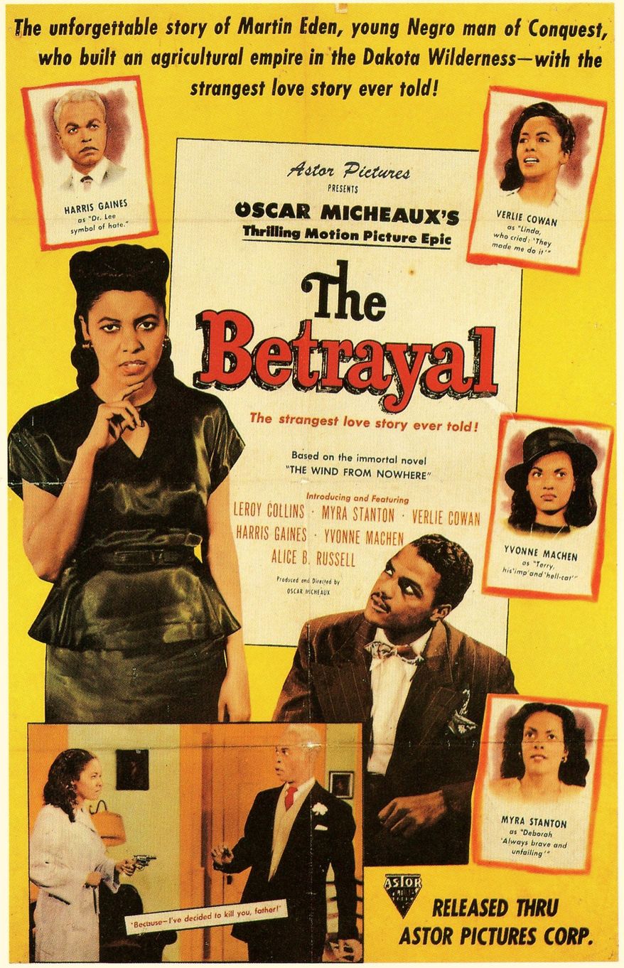 Poster for Oscar Micheaux's film 'The Betrayal.'
