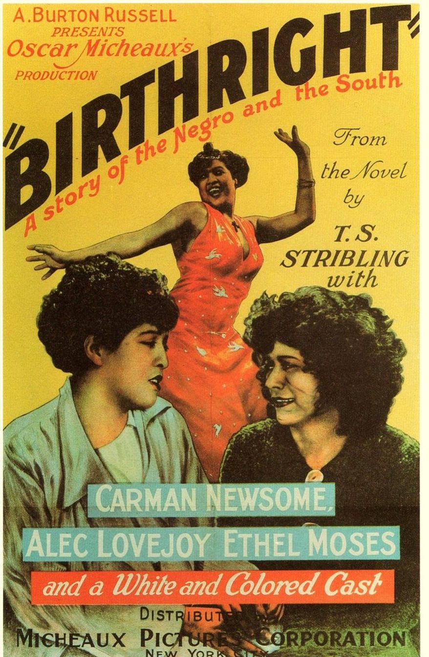 Poster for Oscar Micheaux's film 'Birthright' (1938).