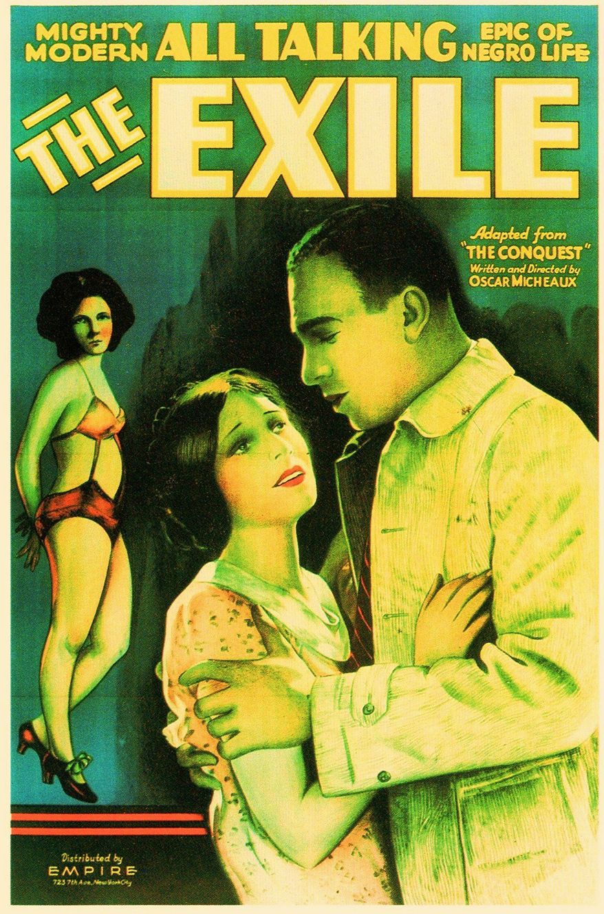 Poster for Oscar Micheaux's film 'The Exile' (1931). The Exile is the first sound film by an African-American.
