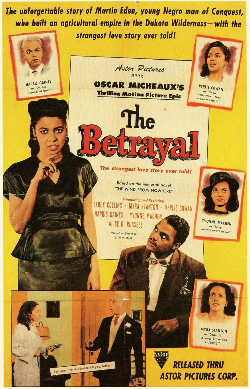 Poster for Oscar Micheaux's film 'The Betrayal.'