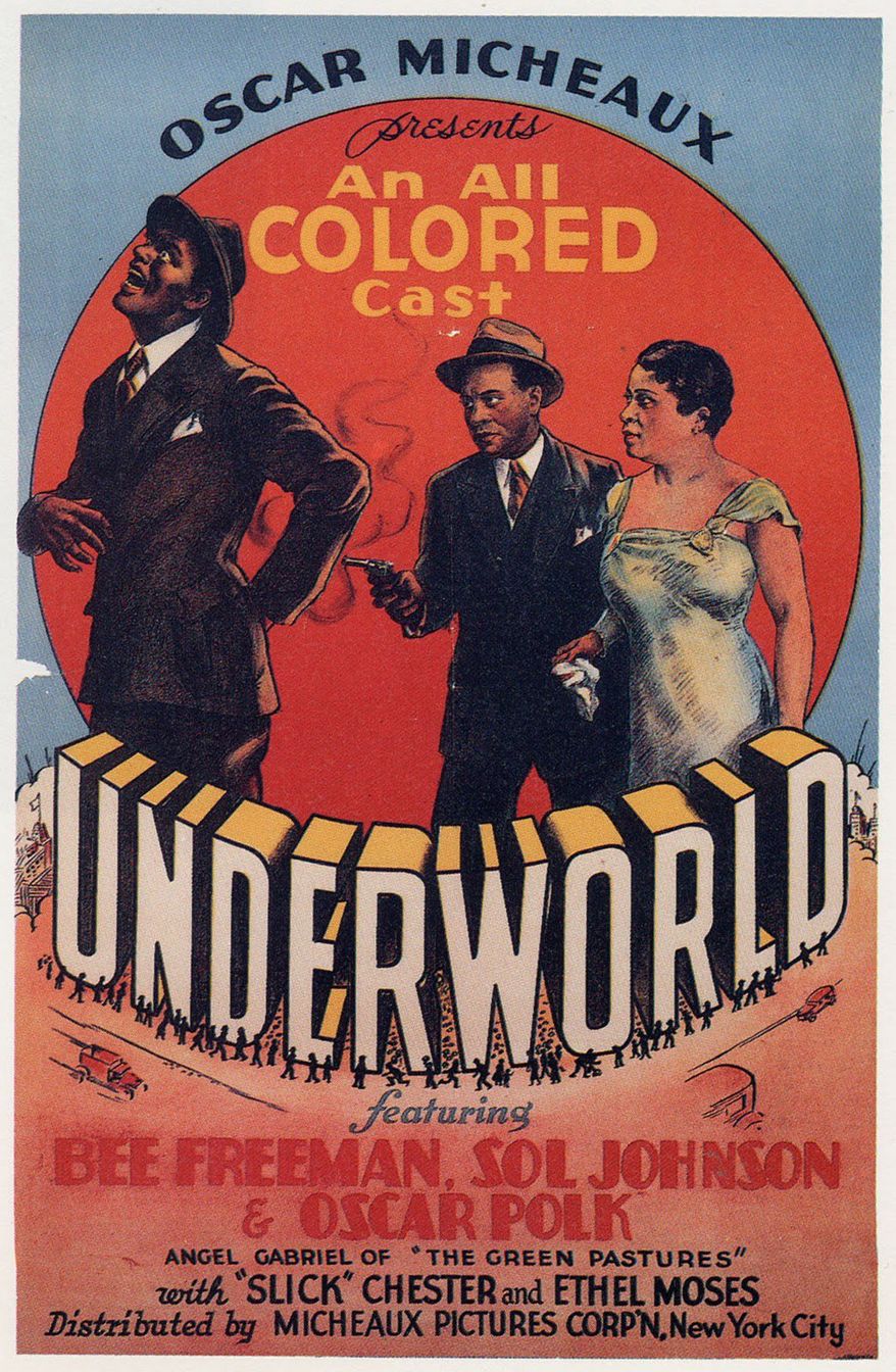 Poster for Oscar Micheaux's film 'Underworld' (1937).