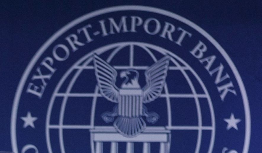 Secretary of State John Kerry addresses a gathering of the Export-Import Bank at the Omni-Shoreham Hotel in Washington, Thursday, April 24, 2014.  (AP Photo/J. Scott Applewhite)