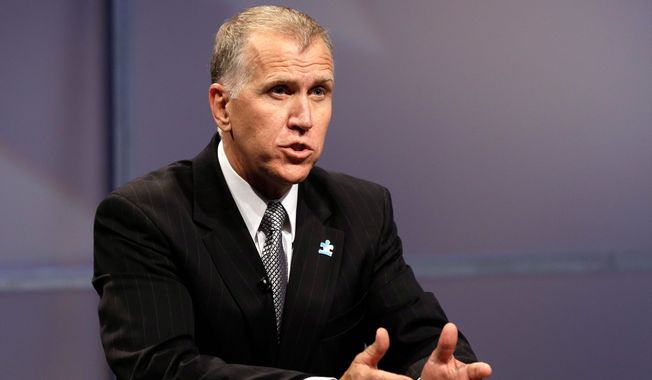 Republican senatorial candidate Thom Tillis, front-runner in North Carolina&#x27;s primary, may face a runoff election in July that could impede his Senate bid. (Associated Press)
