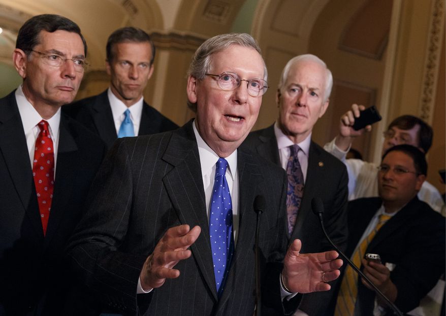 Minority Leader Mitch McConnell, Kentucky Republican, who would be in line to lead the Senate if his party wins control of the chamber in the November elections, is opposed to restoring the procedure of earmarking, a spokesman said. (Associated Press)