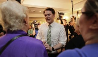 Clay Aiken speaks to supporters during an election night watch party in Holly Springs, N.C., Tuesday, May 6, 2014. Aiken is seeking the Democratic nomination for North Carolina&#39;s 2nd Congressional District. (AP Photo/Gerry Broome)