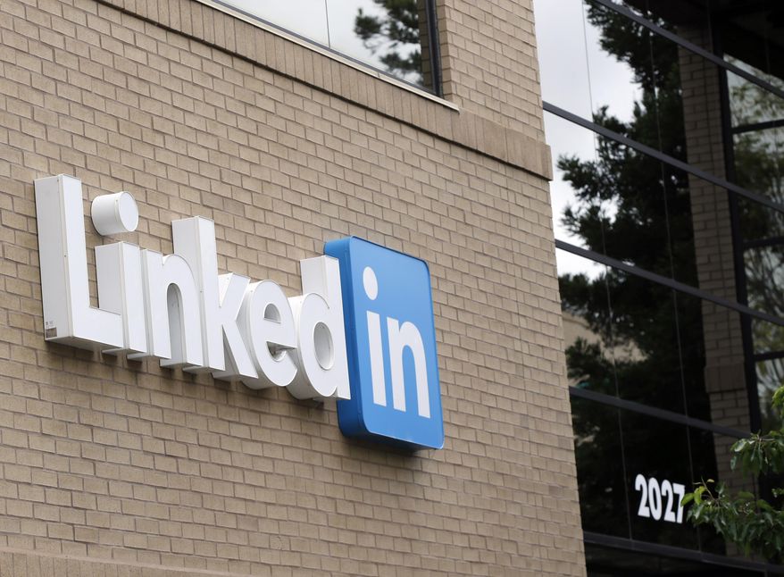 This Thursday, May 8, 2014, file photo shows an exterior view of the LinkedIn headquarters in Mountain View, Calif. (AP Photo/Marcio Jose Sanchez) ** FILE **