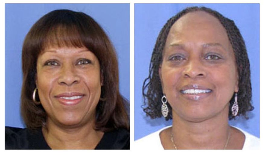 These undated photos provided by Office of the Attorney General of Pennsylvania shows Evelyn Cortez, left, and Jennifer Hughes, right. A city principal and four teachers promoted cheating on standardized tests by changing student answers, providing answers to students and improperly reviewing questions prior to administering the tests, prosecutors said in announcing charges against the five. Attorney General Kathleen Kane said Thursday, May 8, 2014, that the defendants are accused of "perpetuating a culture of cheating" on the Pennsylvania System of School Assessment tests over a five-year period. A grand jury found that after the cheating stopped in 2012, the percentage of students who scored well on the tests dropped dramatically, authorities said. Charged were principal Cortez, 59, and four teachers: Hughes, 59; Lorraine Vicente, 41; Rita Wyszynski, 65; and Ary Sloane, 56. Cortez lives in the suburb of Dresher and Hughes in Jeffersonville. The other three are from Philadelphia. (AP Photo/Office of Attorney General of Pennsylvania)