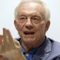 Dallas Cowboys owner Jerry Jones talks about the NFL football draft at Valley Ranch in Irving, Texas, Saturday, May 10, 2014. (AP Photo/LM Otero)