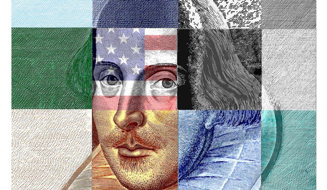 Illustration on Shakespeare in America by Alexander Hunter/The Washington Times