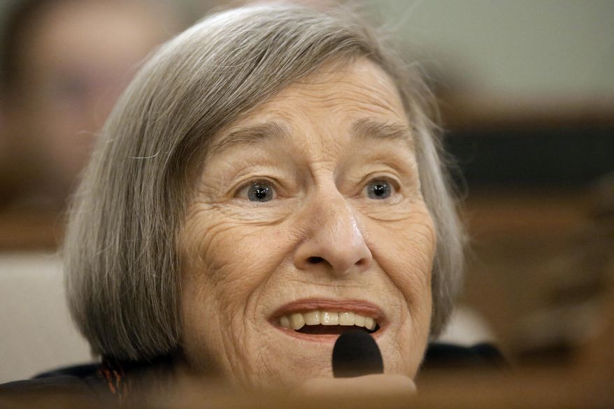 Illinois Rep. Barbara Flynn Currie, D-Chicago, speaks to lawmakers during a committee hearing at the Illinois State Capitol Wednesday, May 14, 2014, in Springfield, Ill. As they craft their own state budget proposal, lawmakers face a number of options in how to proceed while Democratic leaders are still trying to wrangle the votes for the extension of an income tax hike needed to fund it. (AP Photo)