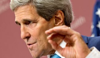 House&#39;s top investigator issued a subpoena Thursday demanding that Secretary of State John F. Kerry appear before Congress at the end of this month to answer questions about whether he stonewalled a Benghazi investigation. (AP Photo/Jacquelyn Martin, pool)