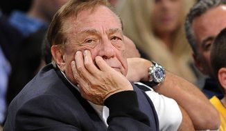 ** FILE ** In this Feb. 25, 2011, file photo, Los Angeles Clippers owner Donald Sterling looks on during the first half of their NBA basketball game against the Los Angeles Lakers in Los Angeles. (AP Photo/Mark J. Terrill, File)