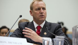 FILE -- In this July 23, 2013 file photo is Rep. Jeff Denham, R-Calif., testifying on Capitol Hill in Washington, before the House Judiciary subcommittee on Immigration and Border Security hearing; &amp;quot;Addressing the Immigration Status of Illegal Immigrants Brought to the United States as Children&amp;quot;. Denham, whose district is in California&#39;s agricultural heartland of the San Joaquin Valley, is not worried that Congress&#39; failure to pass immigration legislation will hurt his reelection.(AP Photo/Evan Vucci,file)