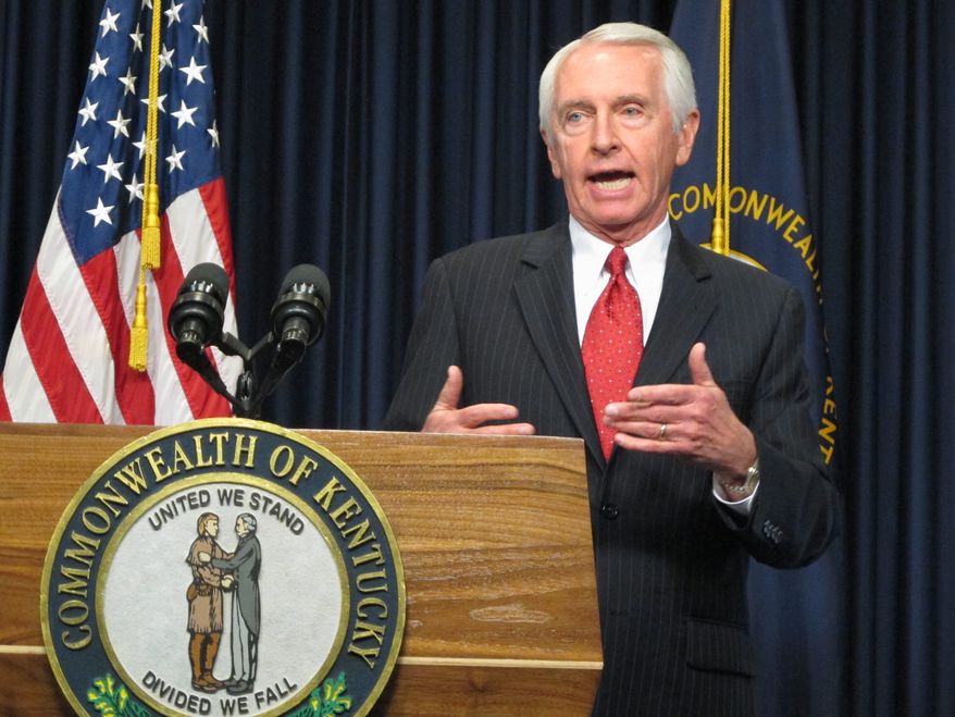 Gov. Steve Beshear, Kentucky Democrat, told The Washington Times in January the success of his state's Obamacare exchange was a result of extensive testing and a clean website design that forsook bells and whistles in favor of convenience. Kentucky was one of four states that relied on Deloitte Consulting for its exchange and enjoyed a relatively smooth rollout. (Associated Press)