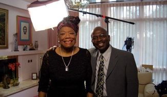 Poet Maya Angelou, at home in Winston-Salem, N.C., with Armstrong Williams. (Photo: Armstrong Williams Productions, LLC)