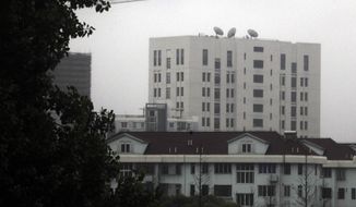 This building on the outskirts of Shanghai housed Unit 61398 of the People’s Liberation Army. (Associated Press/File)