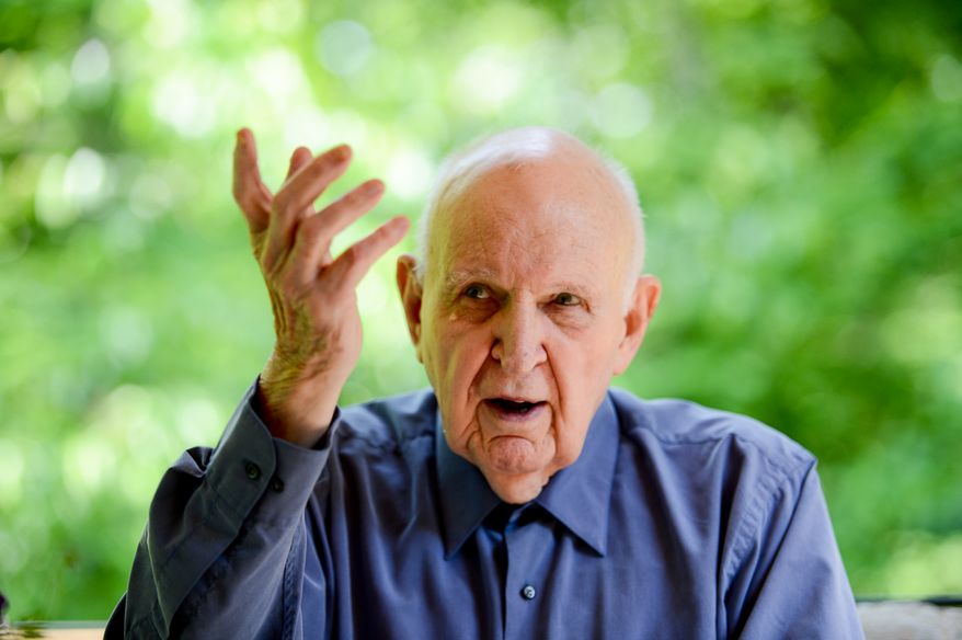 Musical Composer Frank Matthews, 88 at his home, Stafford, Va., Tuesday, May 20, 2014. Matthews, a marine who fought at Iwo Jima during World War II and composed music about his time during the war. Two of his compositions are being played by the Band of America's Few this Sunday at the National Museum of the Marine Corps. (Andrew Harnik/The Washington Times)