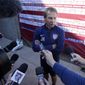 U.S. men&#39;s soccer coach Jurgen Klinsmann fields questions during the team&#39;s training camp in preparation for the World Cup, Wednesday, May 21, 2014, in Stanford, Calif. (AP Photo/Marcio Jose Sanchez)