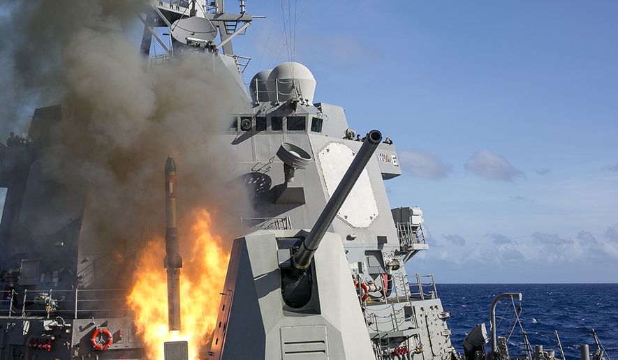 WATERS NEAR GUAM (March 23, 2014) The Arleigh Burke-class guided-missile destroyer USS Mustin (DDG 89) launches an anti-submarine rocket during a live-fire exercise. Mustin is participating in Multi-Sail 2014, an annual exercise in the 7th Fleet area of responsibility supporting security and stability in the Indo-Asia-Pacific region. (U.S. Navy photo by Culinary Specialist 2nd Class Fidel C. Hart/Released) 140323-N-CP762-003
Join the conversation
http://www.navy.mil/viewGallery.asp
http://www.facebook.com/USNavy
http://www.twitter.com/USNavy
http://navylive.dodlive.mil
http://pinterest.com
https://plus.google.com