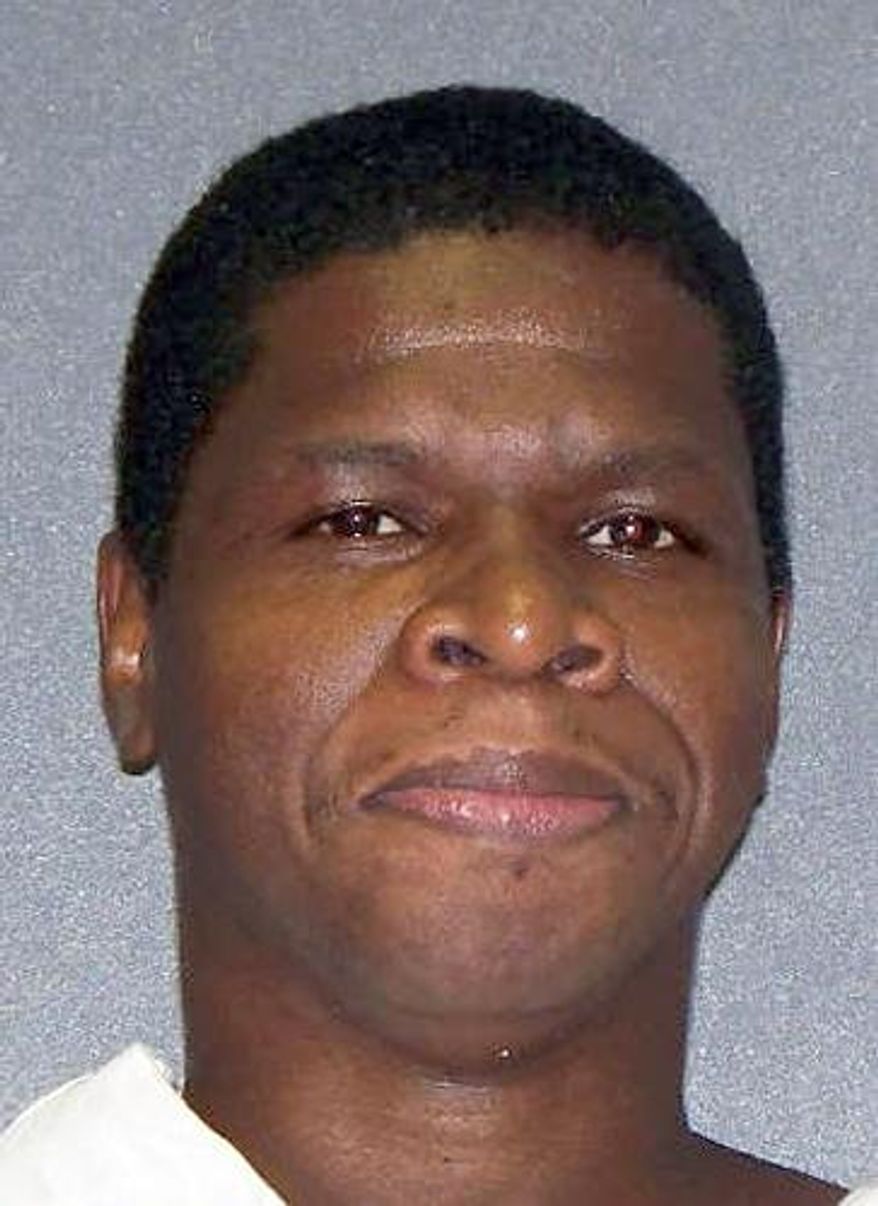 File - This undated file handout photo provided by the Texas Department of Criminal Justice shows Duane Buck.The U.S. Supreme Court has refused to review an appeal from Buck whose supporters contend his death sentence decided by a Houston jury 17 years ago unfairly was based on race. (AP Photo/Texas Department of Criminal Justice, File)