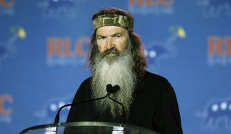 Phil Robertson addresses the Republican Leadership Conference in New Orleans on May 29, 2014. (Associated Press) **FILE** 