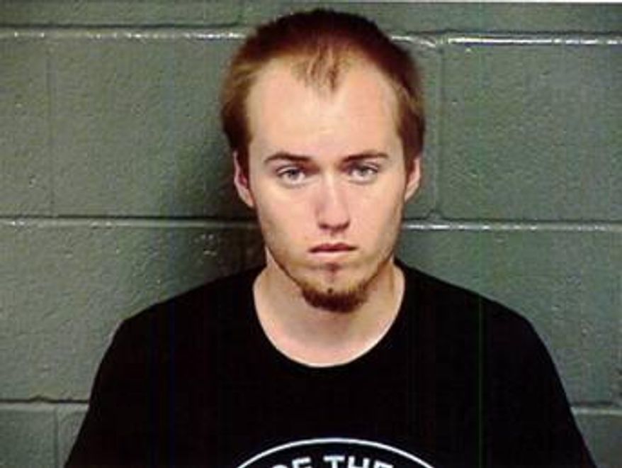 CORRECTS SPELLING TO RIEB, NOT REIB - This booking photo released by the Sterling Police Department shows Brendan Lee Johnson. On Tuesday, June 3, 2014, investigators arrested Johnson, 19, and his girlfriend 18-year-old Cassandra Ann Rieb on suspicion of murdering his grandparents in Sterling, Colo. (AP Photo/Sterling Police Department via The Daily Camera) NO SALES; TV OUT