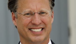 This Wednesday, May 28, 2014, photo shows seventh District US Congressional Republican candidate, David Brat, speaks during a news conference at the Capitol in Richmond, Va. Brat is challenging House majority leader Eric Cantor in the 7th district GOP congressional primary. (AP Photo/Steve Helber)