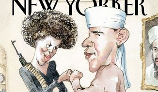 During the heat of the 2008 fight to secure the Democratic presidential nomination, Barack Obama was depicted in terrorist garb with his wife on the cover of left-leaning New Yorker magazine. The full scope and reach of economic policies implemented since 2008 seem, in hindsight, a &quot;War on Capitalism.&quot; 
 (AP Photo/New Yorker, File)