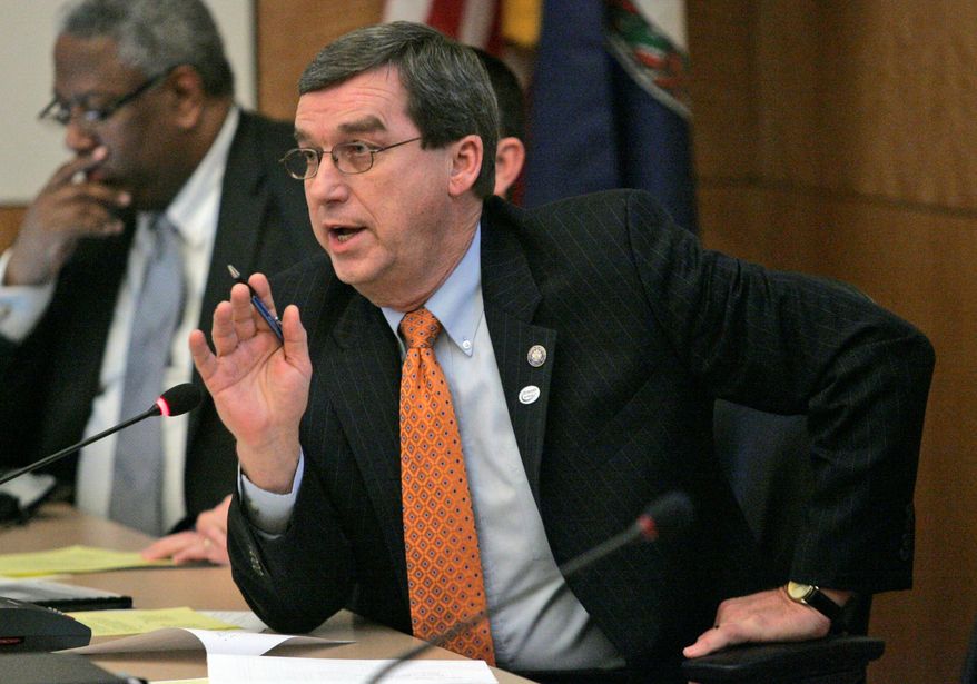 State Sen. Phillip Puckett denies that he is stepping down in order to receive a position on the Tobacco Indemnification and Revitalization Commission, but his move hands control of the chamber to Republicans. (Associated Press)