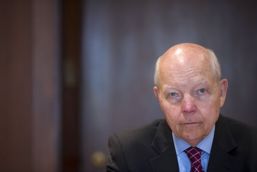 Internal Revenue Service (IRS) Commissioner John Koskinen announces that the IRS is adopting a Taxpayer Bill of Rights during a news conference at IRS headquarters in Washington, Tuesday, June 10, 2014. The IRS wants to read taxpayers their rights. Koskinen announced Tuesday that the agency will publicize a "Bill of Rights" for taxpayers, including the right to quality service, the right to confidentiality and the right to a fair and just tax system. (AP Photo/Cliff Owen)