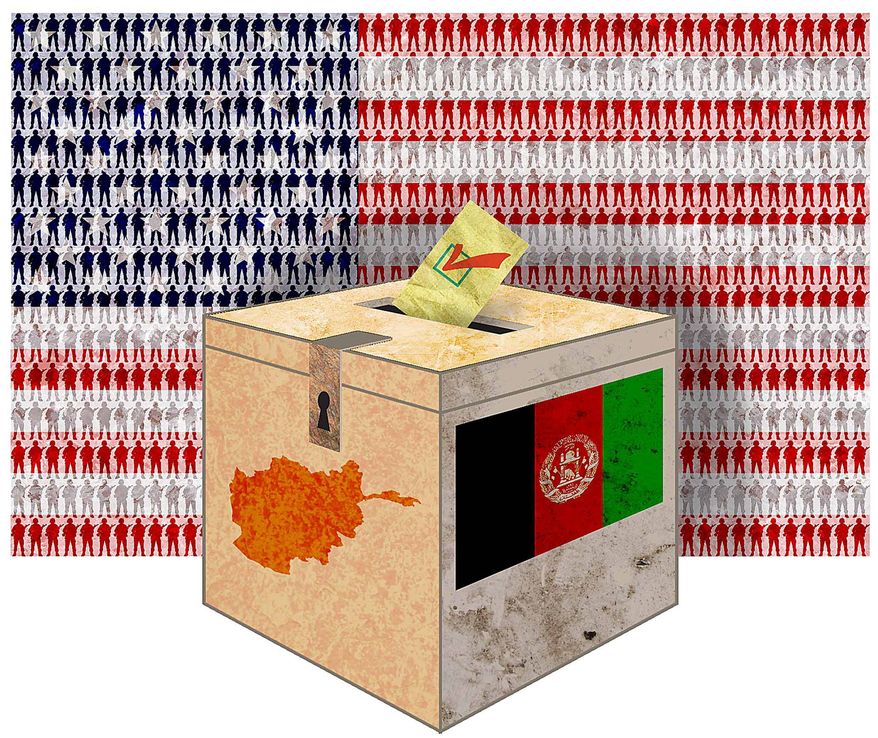 American Sacrifice Afghan Elections Illustration by Greg Groesch/The Washington Times
