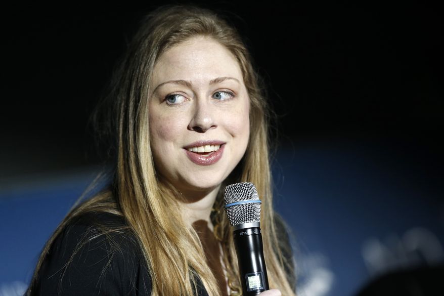Clinton Foundation Vice Chairwoman Chelsea Clinton speaks while hosting an event titled "From STEM to Success: A No Ceilings Conversation," at the Colorado Museum of Nature and Science, in Denver, Monday, June 23, 2014. The event was part of the Clinton Global Initiative America, which is being held in Denver this week. (AP Photo/Brennan Linsley)