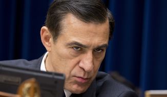** FILE ** House Oversight and Government Reform Committee Chairman Rep. Darrell Issa, R-Calif., listens to testimony on Capitol Hill in Washington, Tuesday, June 24, 2014. (AP Photo/Manuel Balce Ceneta)