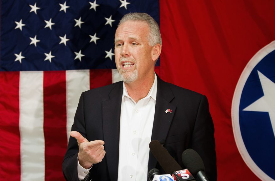 "I try to do everything through my worldview, my personal relationship with God, and am going to surround myself with people who have the same worldview as I do," says Joe Carr, who is challenging Sen. Lamar Alexander in Tennesee's Republican primary. (Associated Press)