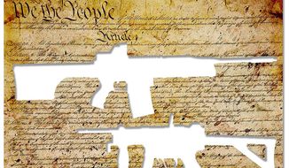 Lost Gun Rights Illustration by Greg Groesch/The Washington Times