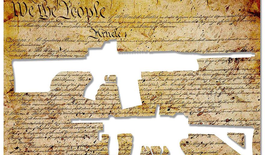 Lost Gun Rights Illustration by Greg Groesch/The Washington Times