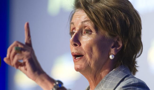 House Minority Leader Nancy Pelosi of Calif. speaks at the Generation Progress&#x27;s annual Make Progress National Summit in Washington, Wednesday, July 16, 2014. The summit brings together progressive leaders and young people. (AP Photo/Cliff Owen) ** FILE ** 