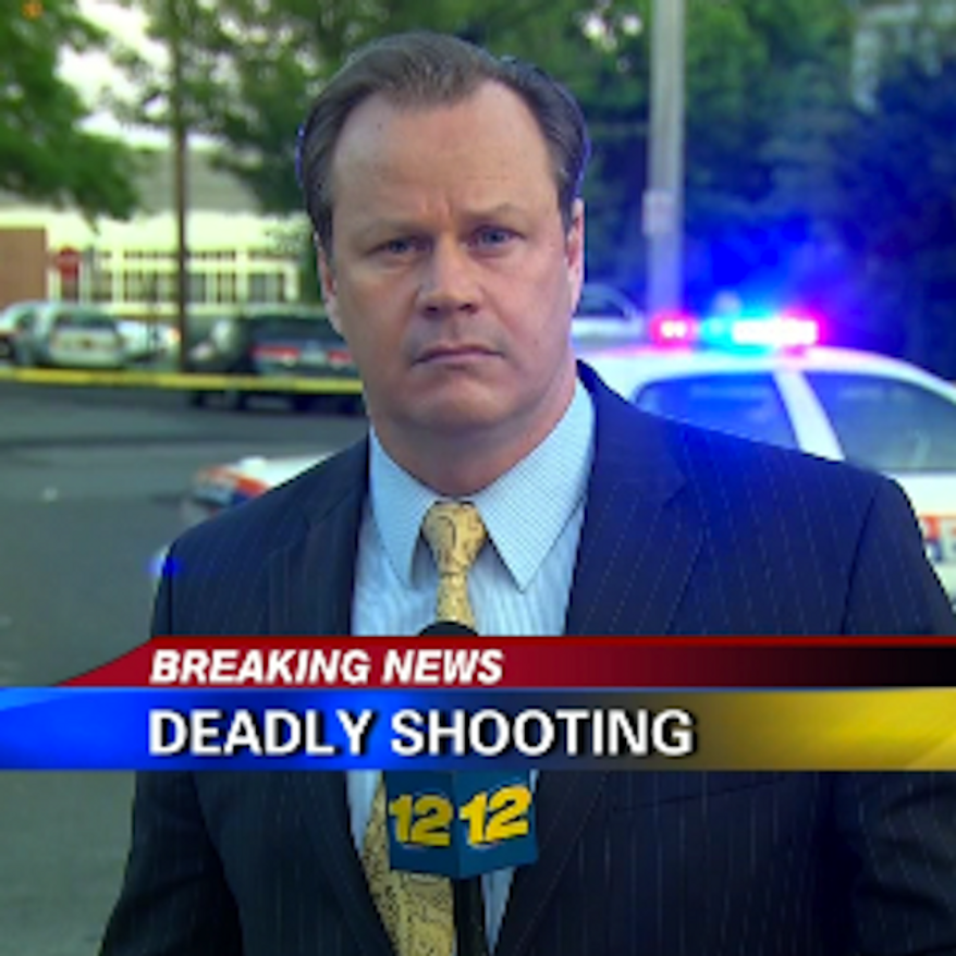 News 12 reporter Sean Bergin was reportedly suspended Monday after he blamed anti-cop sentiments among inner-city residents on "young black men growing up without fathers." (Twitter/Sean Bergin)