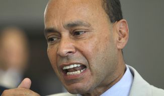 FILE - This June 13, 2014 file photo shows Rep. Luis Gutierrez, D-Ill. speaking in Chicago. The surge of Central American children crossing the U.S. southern border has shifted the politics of immigration, weakening one of the most potent arguments Democrats plan to make against Republicans in November and in the next presidential election. In the past month, the number of Americans who rank immigration as the nation&amp;#8217;s top problem has tripled in surveys conducted by Gallup _ putting the issue on par with the economy and unemployment as the most frequently named issues facing the country.  (AP Photo/Stacy Thacker, File)