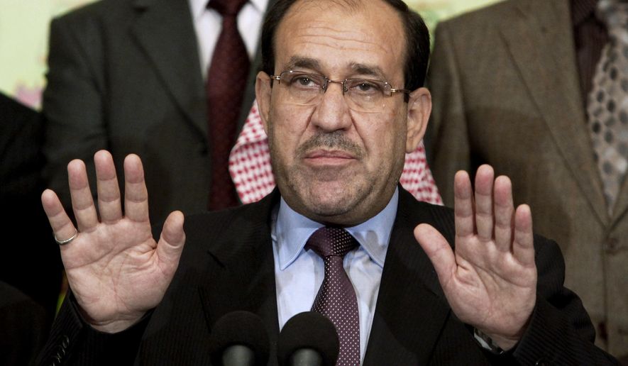 Iraqi Prime Minister Nouri al-Maliki.  (AP Photo, Hadi Mizban, File)