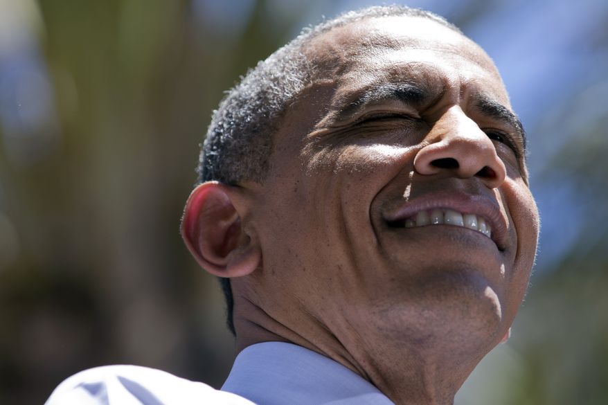President Barack Obama speaks about the economy at the Los Angeles Trade-Technical College in Los Angeles, Thursday, July 24, 2014, on the final day of his three-day West Coast trip. Striking a populist stand ahead of the midterm elections, Obama is demanding "economic patriotism" from American corporations that seek overseas mergers to avoid U.S. taxes. Obama and congressional Democrats are pushing to severely limit such deals, a move resisted by Republicans who argue the entire corporate tax code needs an overhaul. (AP Photo)