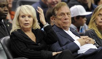 FILE - In this Nov. 12, 2010, file photo, Shelly Sterling sits with her husband, Donald Sterling, during the Los Angeles Clippers&#39; NBA basketball game against the Detroit Pistons in Los Angeles. Only final arguments and a ruling remain in the trial to determine whether Sterling&#39;s estranged wife can sell the Clippers to former Microsoft CEO Steve Ballmer for $2 billion. Lawyers for Sterling plan to argue Monday, July 28, 2014, that Shelly Sterling had no right to make the deal with Ballmer, even though Donald Sterling had given her written authority to pursue a sale. (AP Photo/Mark J. Terrill, File)