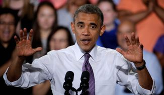 It&#39;s election time, which means President Obama&#39;s speech material includes references to God and jobs. (Associated press)