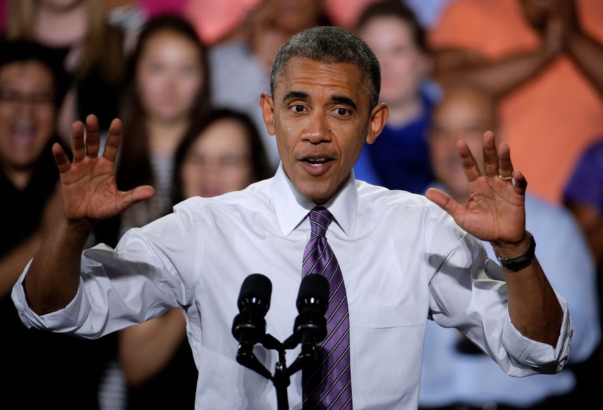 It's election time, which means President Obama's speech material includes references to God and jobs. (Associated press)